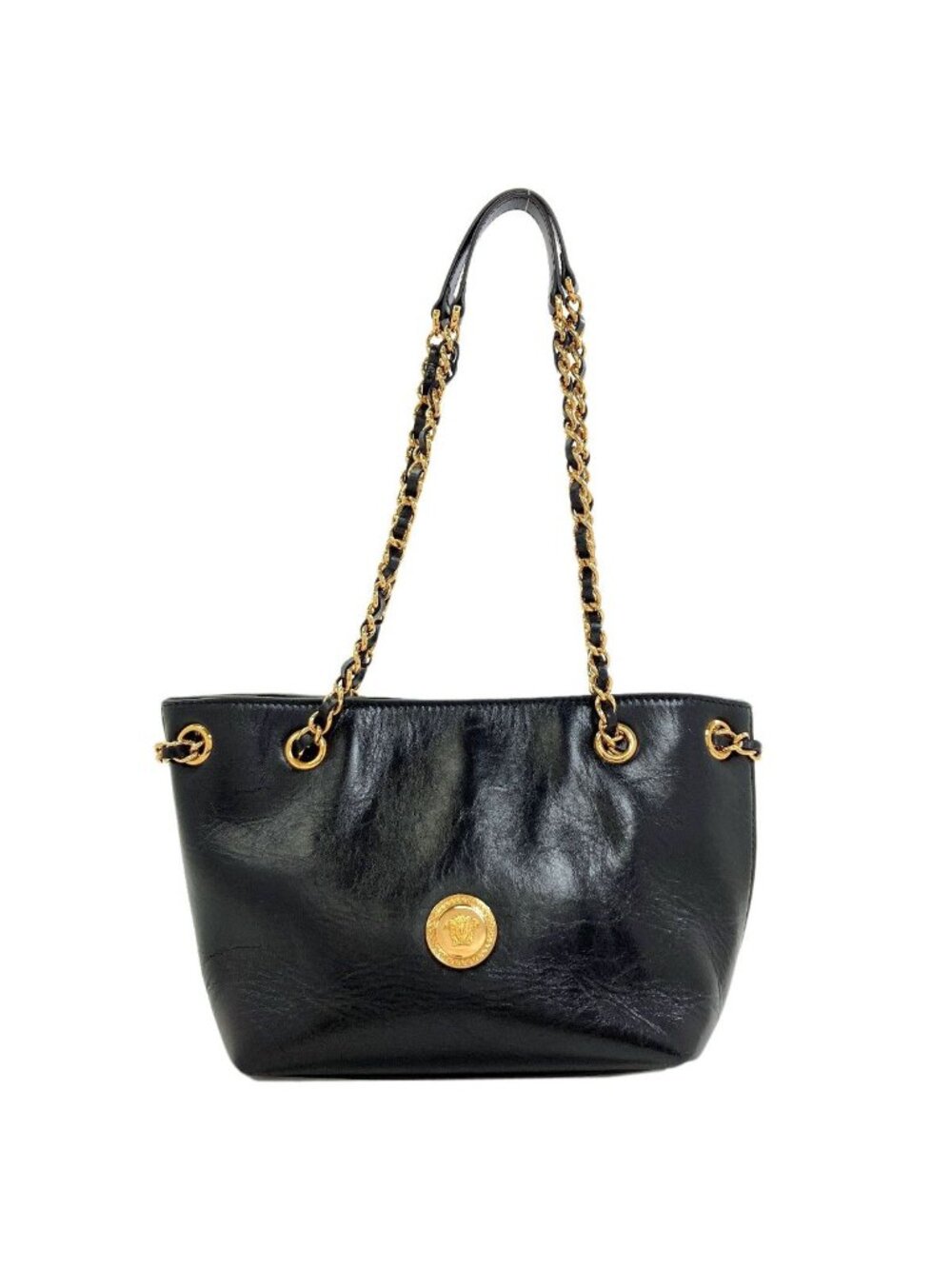 Versace Medusa Logo Tote Bag Calfskin